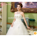 Zhongshan Crystal Beaded Backless Wedding Dresses Lace Sweetheart